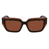 Ferragamo Brown Square Ladies Sunglasses Sf2002s 233 55
