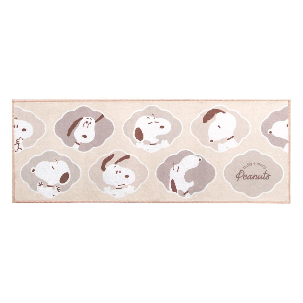 Senko Snoopy Fluffy Snoopy Kitchen 45 x Character Animal Snoopy 65231 Mat, Approx. 120cm, Ivory, Design,