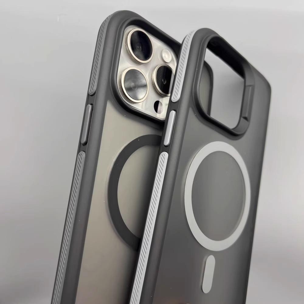 Luxury Magsafe Matte Phone Case For iPhone 11 12 13 14 15 16 Pro Max Plus Magnetic Bumper Back Cases Cover