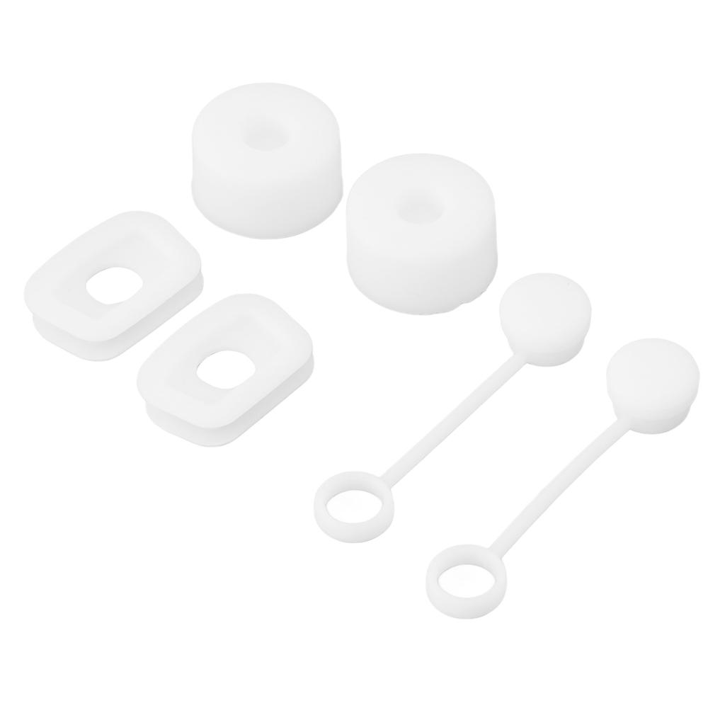 6PCS Cup Straw Stopper Sealed Reusable Straw Cover Cap Square Round Spill Stoppers Silicone Leak Stopper Set