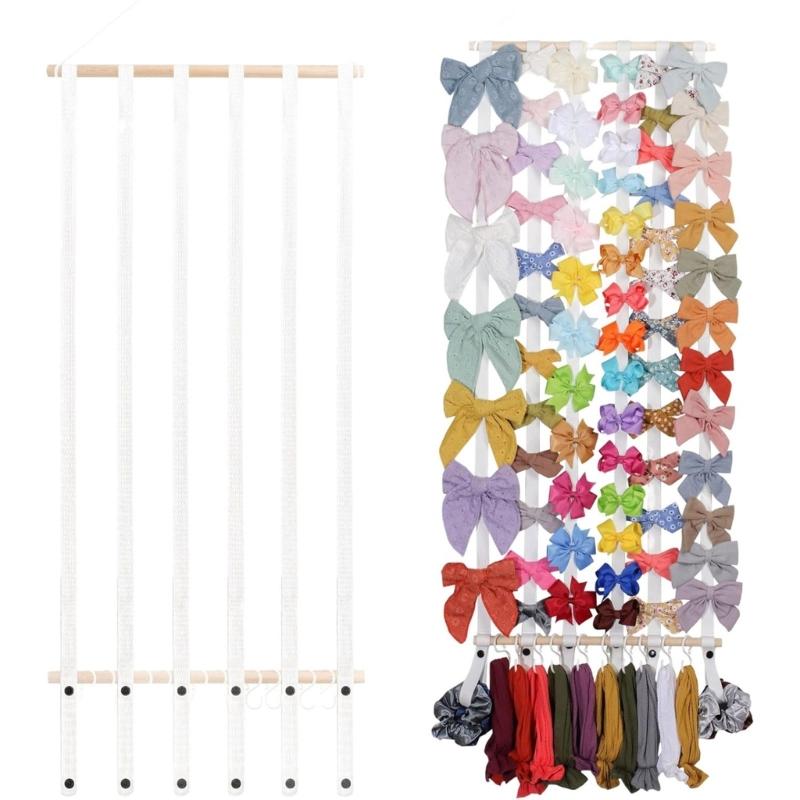 Dekorativer Prinzessinnenzimmer-Haarschmuckhalter Hält über 60 Schleifen Abnehmbares Banddesign Haarschmuck-Aufhänger