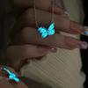 Sweet Butterfly Necklace Luminous Women Jewelry Cute Butterfly Bracelet  Collar Chain