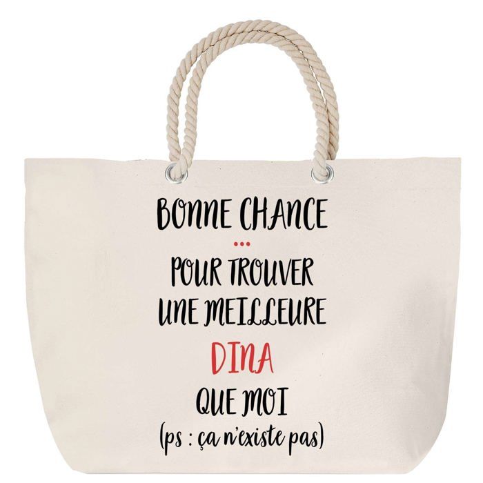 Sac de plage - PLANETEE - Dina - anse corde - grand format - impression personnalisée