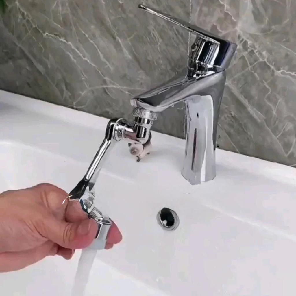 Stainless Steel Faucet Universal Rotation Splash-Proof Design Multi-Adapter Head Safe Drinking Water Includes Kitchen Bathroom