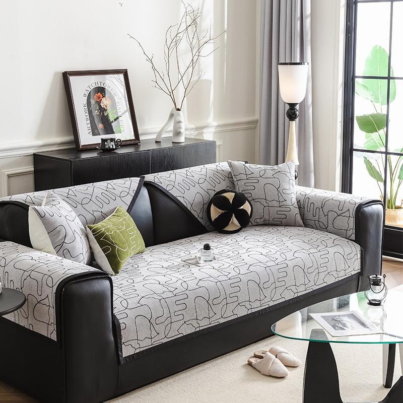 Light Luxury Chenille Sofa Cushion, Universal Non-Slip Seat Cushion For All Seasons, Sofa Cover, Living Room Sofa Cover Cloth Towel