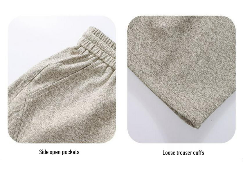 Men's Knitted Straight-Leg Sweatpants - Spring/Summer New Arrivals, Trendy, Comfortable, Versatile, Loose Fit, Hong Kong Style