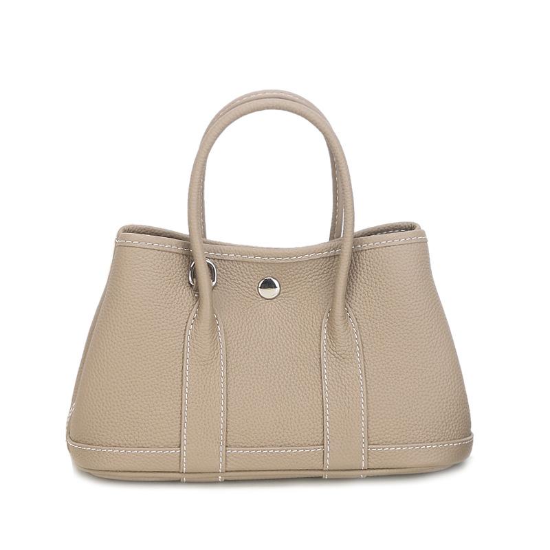 Cross-border Women's Bags New Togo Small Pattern Cowhide Garden Bag Genuine Leather Handbag Wide Shoulder Strap Single Shoulder Crossbody Tote Bag
