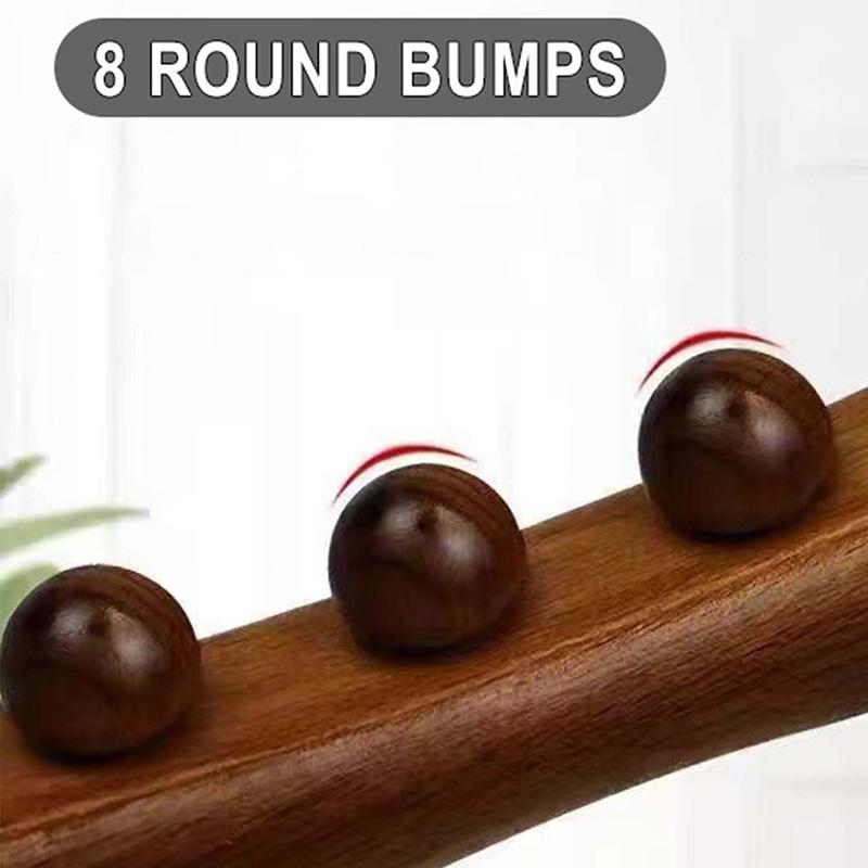 Masaj cu băț Guasha din lemn de 52 cm, instrument de masaj pentru talie/abdomen/picioare/mâini/spate, modelare corporală