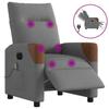 Foldable Massage Armchair, Electric, Dark Grey, Fabric