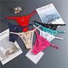 Low-waist G String Underwear Cotton Crotch Lace Panties Women Thong Sexy Briefs Pendant