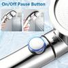 1Set/3pcs Bath Supercharged Shower Head Bath Button Set Adjustable Shower Hose
