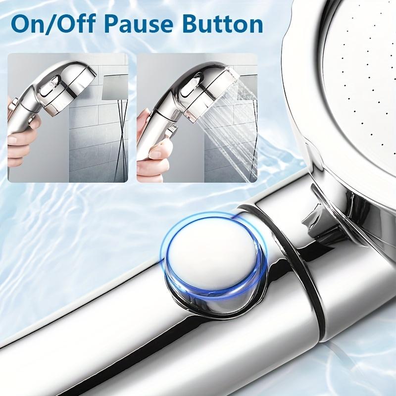 1Set/3pcs Bath Supercharged Shower Head Bath Button Set Adjustable Shower Hose