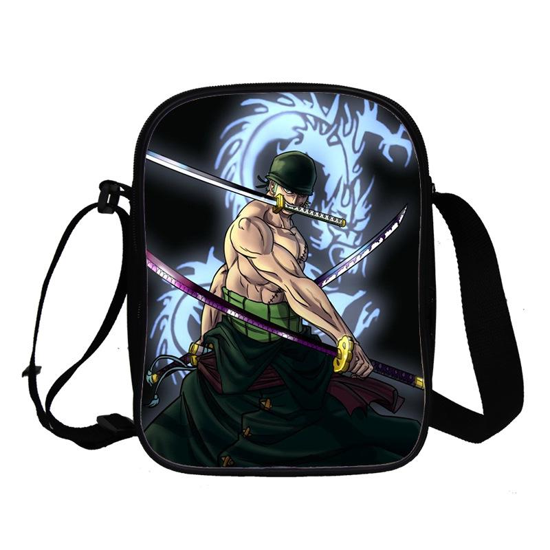 Animation Peripheral Messenger Bag, Primary And Secondary School Student Schoolbag 3D Full Color Printing Double-Layer Shoulder Bag Portable