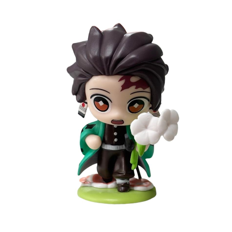 Demon Slayer Tanjiro Kamado Nezuko anime çizgi film figürü kör kutu yaratıcı kişiselleştirilmiş heykel model süs eşyası sürpriz hediye kutusu