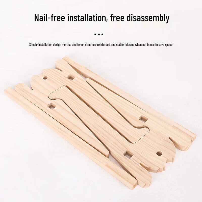 Vertikaler Laptopständer aus Massivholz mit Tischklemme