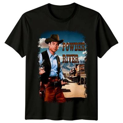 Powder River (1953) T-Shirt im Retro-80er-Jahre-Stil, inspiriert von Filmplakaten