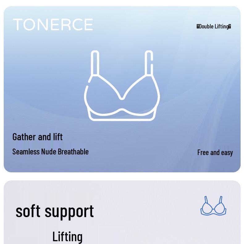 Seamless Women's Gathered Bra for Small Busts: Reduces Underarm Fat, Lifts, Shockproof, Anti-Sagging, Soft Support, Beautiful Back Design.