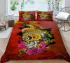 3D Duvet Cover Skeleton Home Bedding Set Microfiber Polyester Children Teen King Double Size Cool Quilt Cover