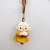 Cute Buddhist Monk Plush Keychain Cartoon Little Monk Stuffed Animal Pendant Zen Figure Key