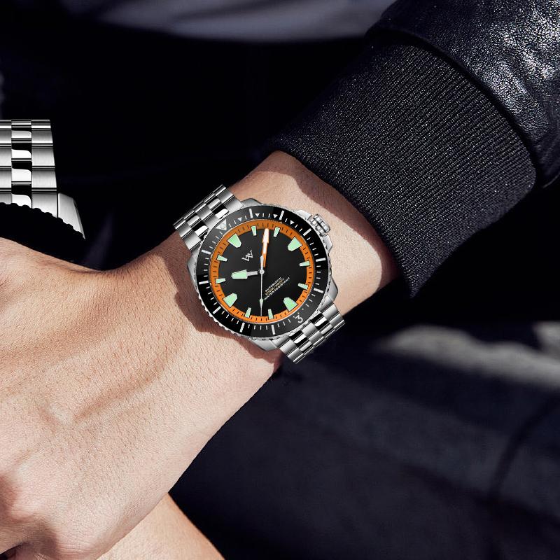 WM Watch NH35 Automatic Mechanical Watch 200M Water Resistant AR Coated Sapphire Crystal Welly Merck Watches For Man WM211
