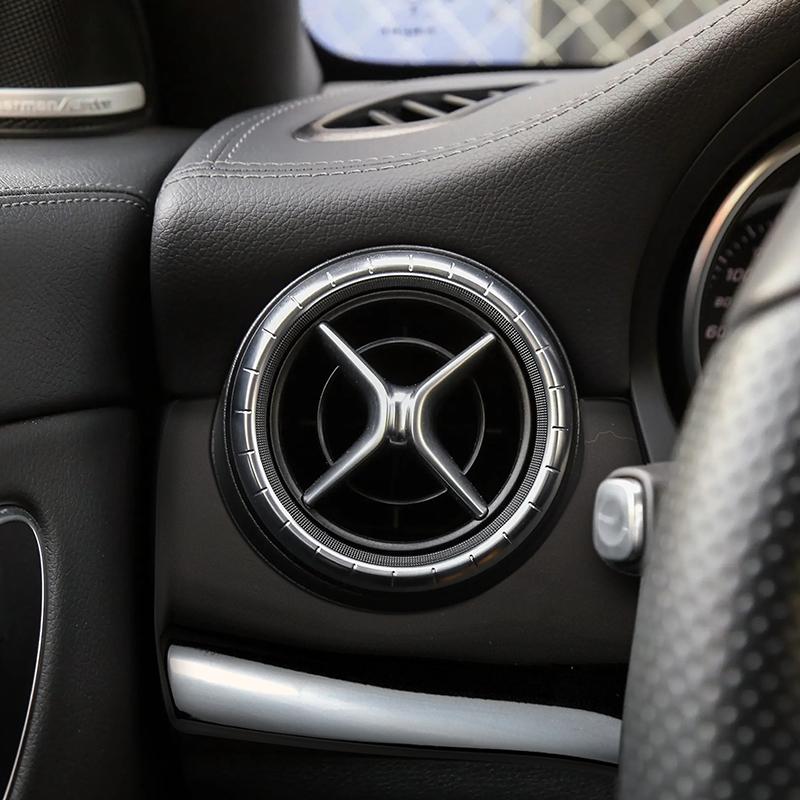 Car Accessory Dashboard Left Side Air Outlet Frame Cover Trim Carbon Fiber Pattern For Mercedes Benz CLA C117 GLA X156 2013-2018