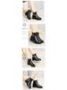Women's Mid-Aged & Elderly Low Heel Soft Sole Cotton Shoes with Plus Velvet Warm Lining