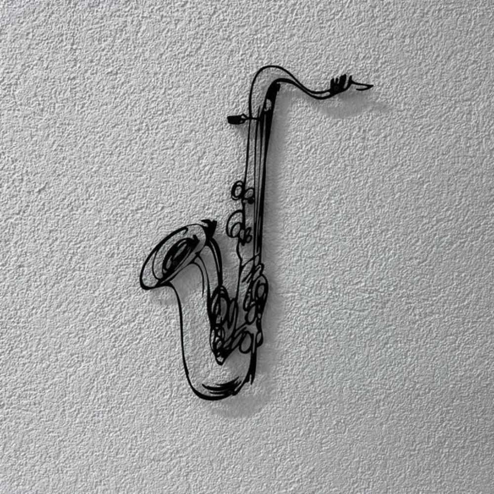 Jazz Saxophone Metal Wall Art, Music Decor for Home