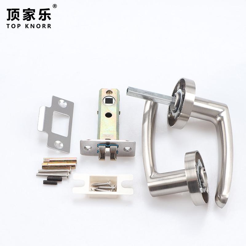 Door Handle Door Handle Lock Square Slot Privacy Mask Interior Bedroom Room Bathroom Three-bar Ball Lock Hardware