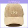 Corduroy Baseball Cap With Embroidered Letters For Sun Protection And Casual Style