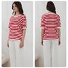 Hengyuanxiang Women's Striped Loose Knit T-Shirt