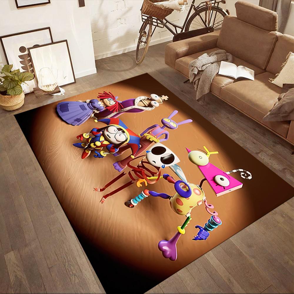 The Amazing Digital Circus Game Square Rugs Are a Great Choice for Living Rooms, Bedrooms, Home Décor, and As Gifts.