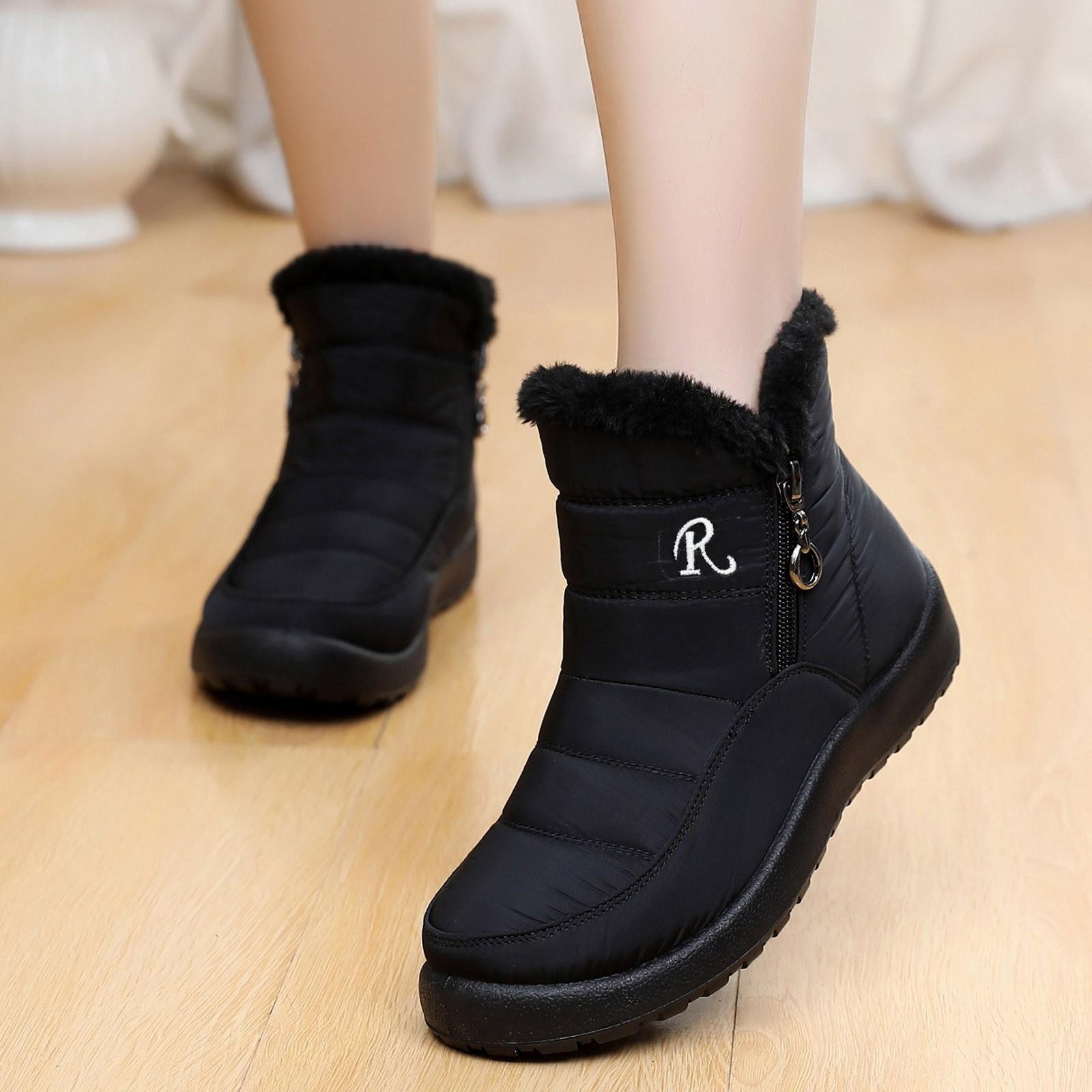 

Зимние бархатные теплые хлопковые туфли с мягкой подошвой, хлопковые зимние сапоги из ткани 40 чёрный