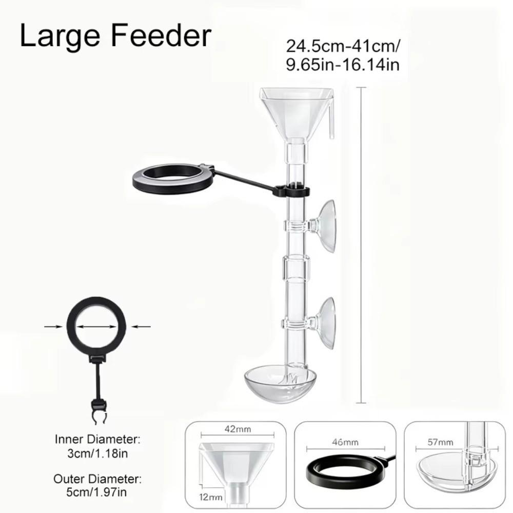 Retractable Aquarium Fish Feeder Plastic Turtle Food Feeder New Fish Feeding Tube Aquarium Feeding