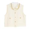 Lafite Home Elegant Sleeveless Knitted Top for Women - Versatile, Slimming, Fragrant European Style for Spring and Autumn