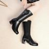 2024 Non-slip Thick Snow Boots Women Autumn Plus Velvet Cotton Black Boots Winter Mid-Calf  Mid-tube Shoes for Women Size 41 42