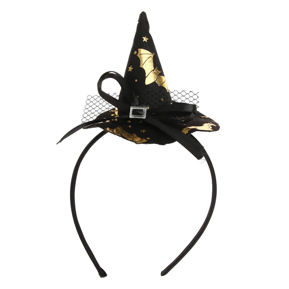 Pumpkin Witch Hat Festival Skull Headband Props Point Cap Performance Props Party Hairband Decor Headwear Halloween Headband
