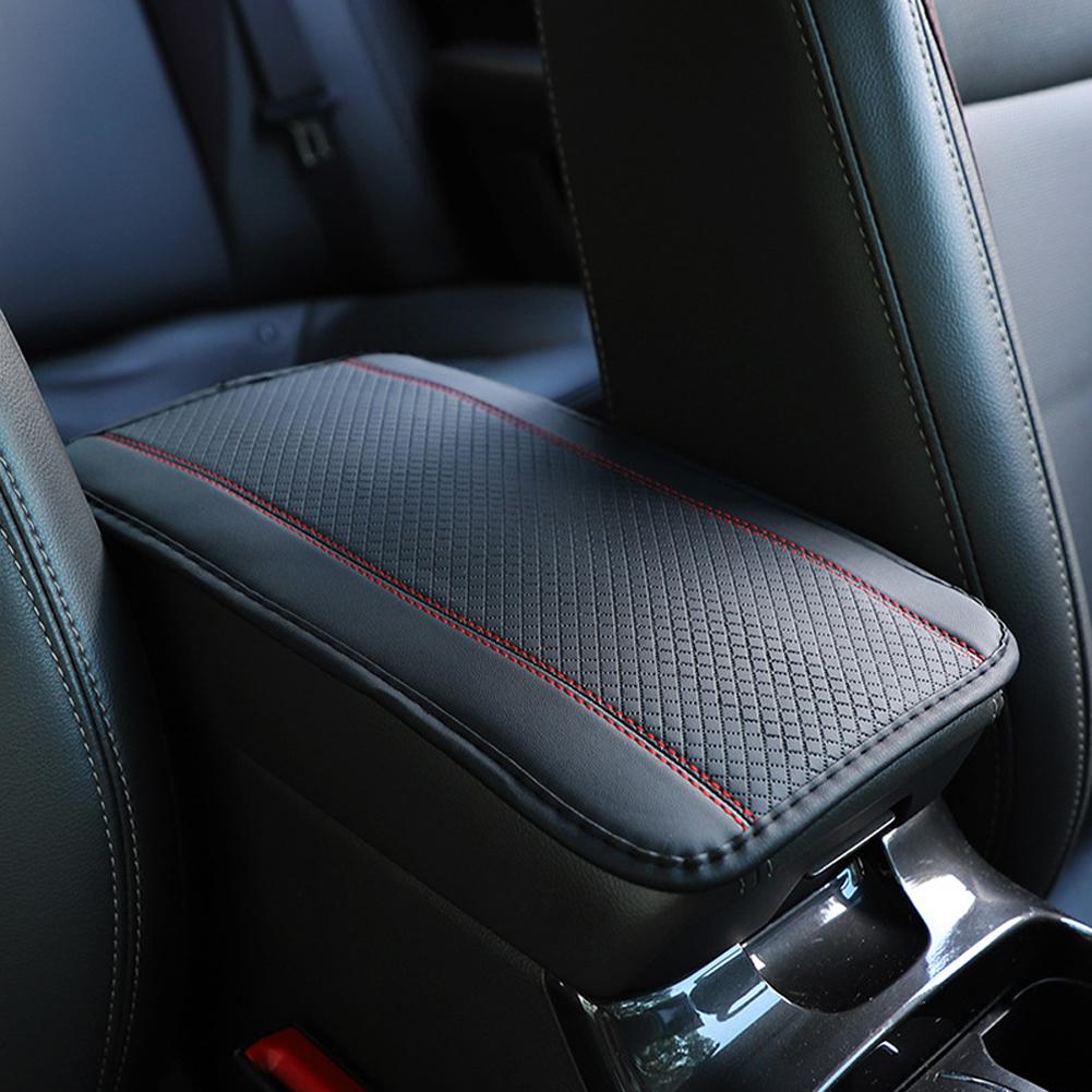 Universal Car Interior Center Console Armrest Pad PU Leather Auto Armrest Console Cover Box Mat Auto Armrests Storage Box Mats