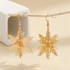 Exquisite Gold Color 3D Christmas Tree Pendant Earrings for Women  Hollow Snowflake Earrings New Year Party Jewelry