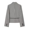 2026 Spring Women's Plaid Belted Blazer Jacket - European & American Style