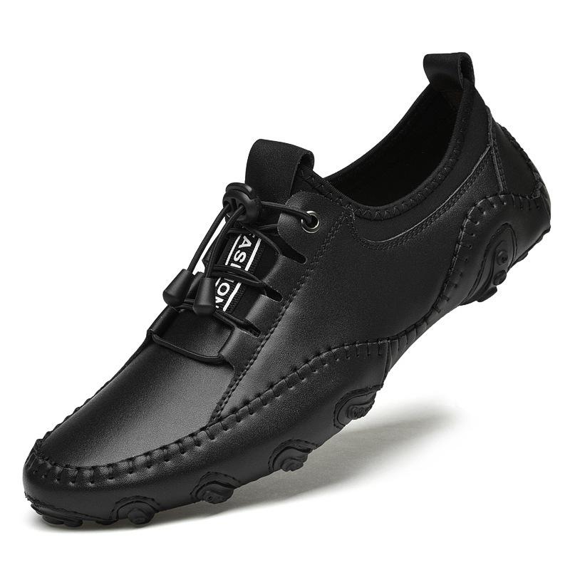 2025 Plus Size Men's White Breathable Driving Loafers - British Style Casual Soft Sole Shoes