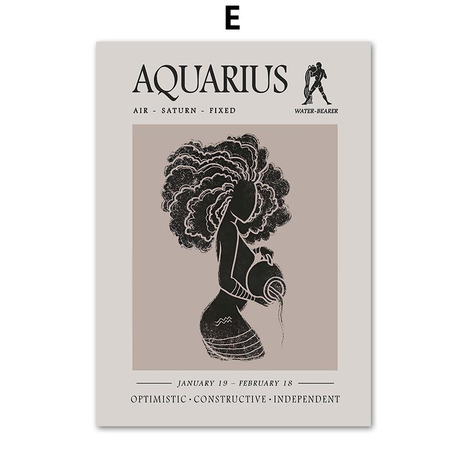 Severské znamení zvěrokruhu Astrologie Štír Lev Býk Nástěnné umění Plátno Malba Plakáty a tisky Nástěnné obrázky pro výzdobu obývacího pokoje