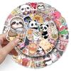 50 Pet Milk Tea Graffiti Stickers Creative Cartoon Cute Animal Decorative Water Cup Mobile Phone Gum Stickers