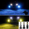 Car Highlight LED Anti Fog Lamp Bulb Dual Color H1 H3 880 881 Driving Light 2pcs