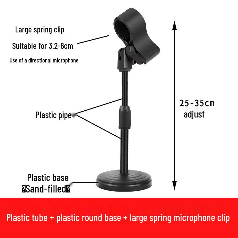 Universal Multi-functional Desktop Microphone Stand for Live Broadcast, Conferences, Speeches, Presentations, and Singing.
