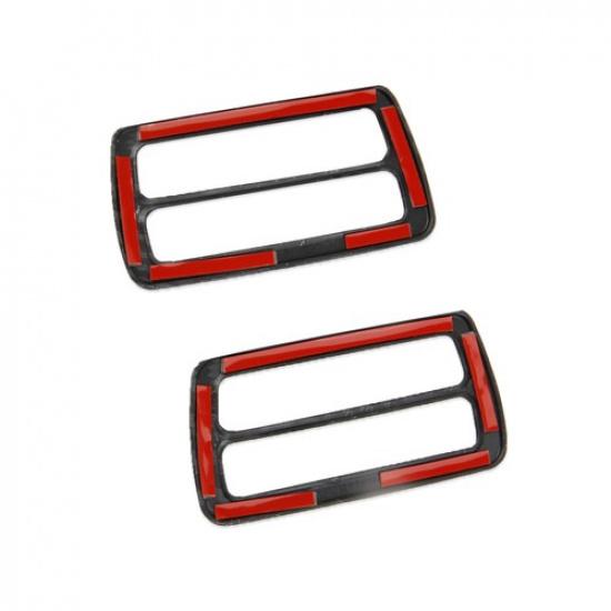 Carbon fiber style center console upper air AC vent cover trim for Toyota Tacoma