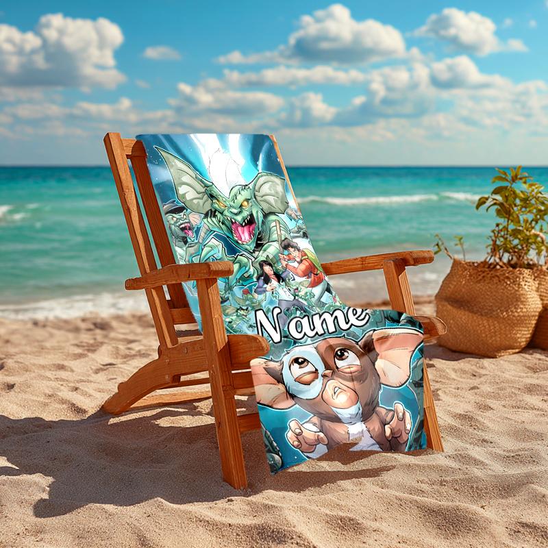 Personalized Customized Proof Beach Towel with Gremlins Pattern - Soft, Absorbent,quick-drying,perfect Swimming,camping&bathing