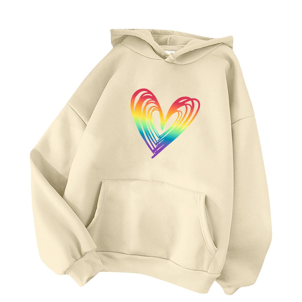 Modisches, lässiges Kapuzen-Sweatshirt für Damen, langärmelig