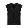 Jiuzi Anna Kuao Women's Elegant Sequin V-Neck Wool Blend Vest