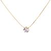 Luxury Fashion Stainless Steel Gold Color 6-claw Heart Zircon Pendant Necklace for Women Exquisite Does Not Fade Collar Jewelry