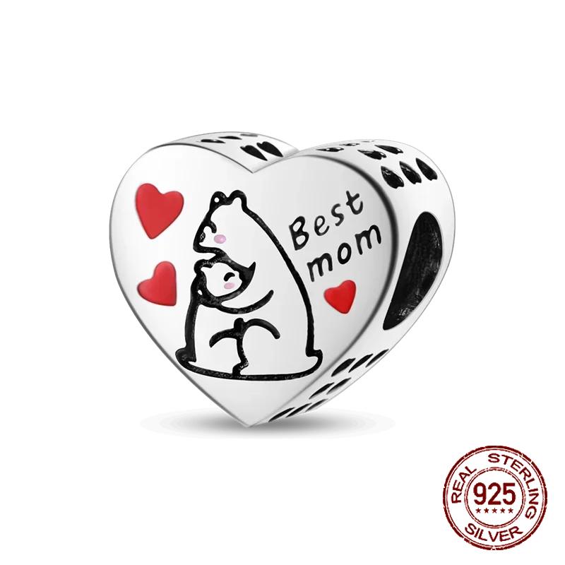 Red Color Series Charms Beads Copper Blood Heart Love Car Strawberry Fruit Dangle Fit Original Bangle Bracelet Diy Jewelry